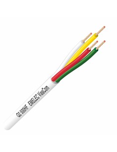 CABLE 4X0.20mm² TRENZADO CON FUNDA BLANCA