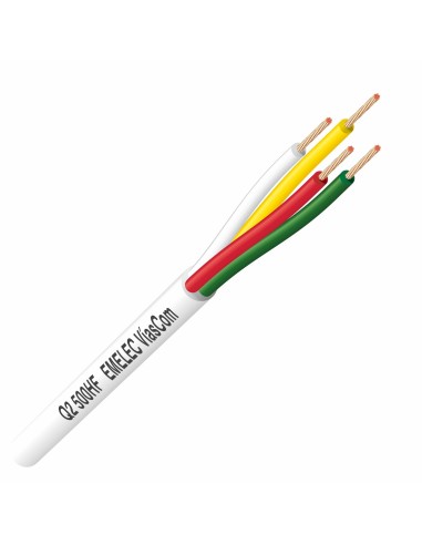 CABLE 4X0.20mm² TRENZADO CON FUNDA BLANCA