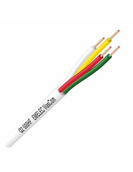 CABLE 4X0.20mm² TRENZADO CON FUNDA BLANCA