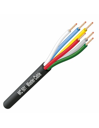 CABLE  6X0.20mm² TRENZADO CON FUNDA NEGRA