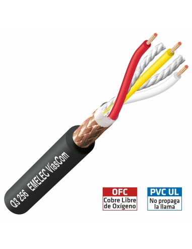 CABLE DE AUDIO 3X0.22mm² APANTALLADO