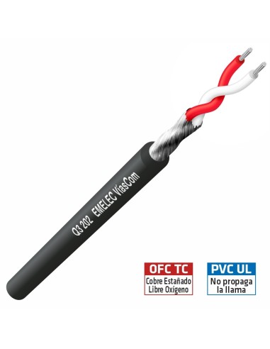 100MTS CABLE DE AUDIO 2X0.09mm² APANTALLADO