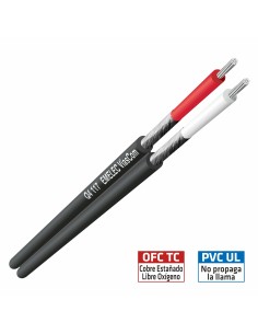 CABLE DE AUDIO PARALELO 2X0.09mm² APANTALLADO EXTRAFINO