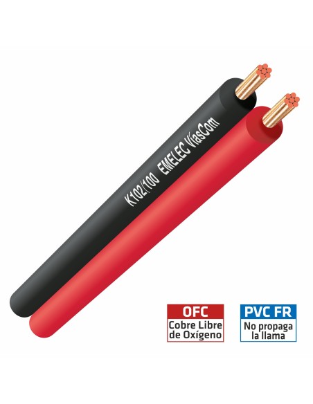 CABLE PARALELO BICOLOR 2X1mm² ROJO & NEGRO ALTAVOZ