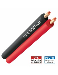 100MTS. CABLE PARALELO BICOLOR 2X1.50mm² ROJO & NEGRO ALTAVOZ