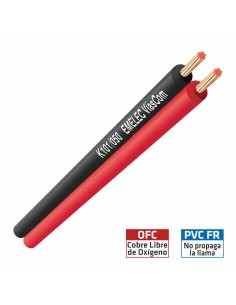 100MTS. CABLE PARALELO BICOLOR 2X0.50mm² ROJO & NEGRO ALTAVOZ