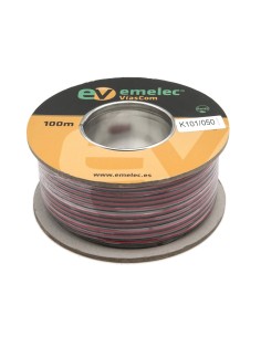 100MTS. CABLE PARALELO BICOLOR 2X0.75mm² ROJO & NEGRO ALTAVOZ 2