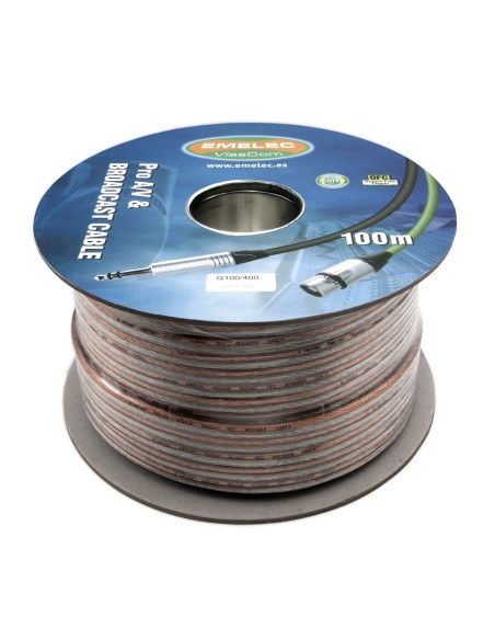 100MTS. CABLE DE ALTAVOZ 2x4mm² PARALELO TRANSPARENTE  OFC