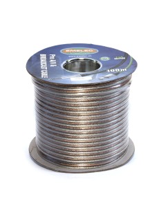 100MTS. CABLE DE ALTAVOZ 2x3mm² PARALELO TRANSPARENTE OFC 2