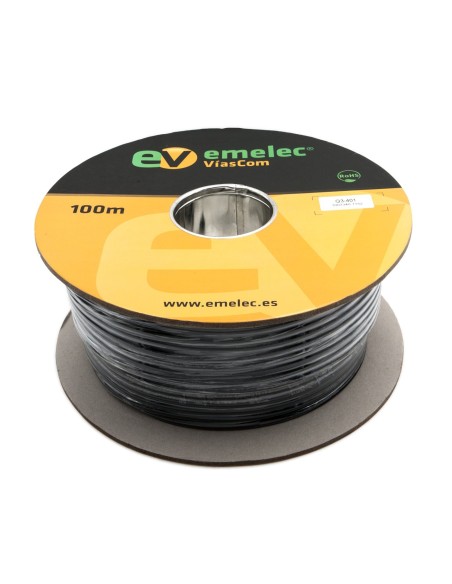 100MTS. CABLE DE AUDIO BALANCEADO 2x0.40mm² DOBLE BLINDAJE NEGRO