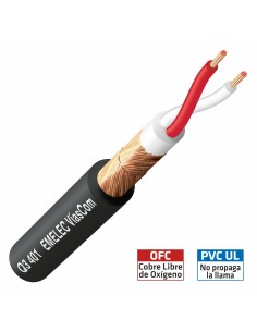 100MTS. CABLE DE AUDIO BALANCEADO 2x0.40mm² DOBLE BLINDAJE NEGRO