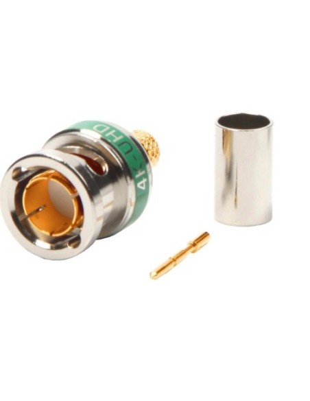 CONECTOR BNC 4K MACHO CRIMPAR 75Ω