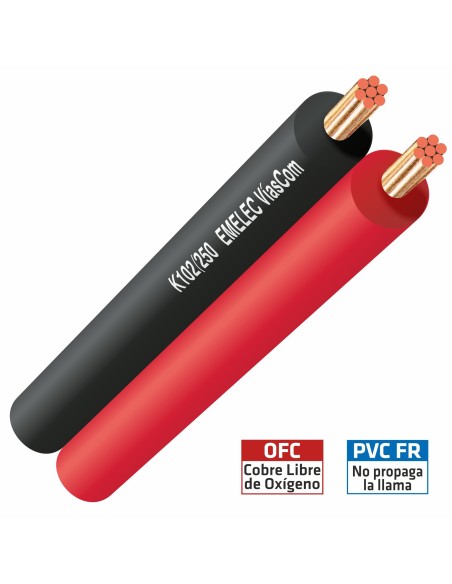 CABLE PARALELO BICOLOR 2x2.50mm² ROJO & NEGRO ALTAVOZ