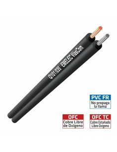 100MTS. CABLE PARALELO 2x0.35mm² NEGRO