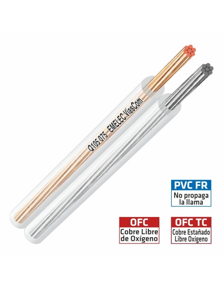 CABLE ALTAVOZ OFC TRANSPARENTE 2x0.75mm² PARALELO