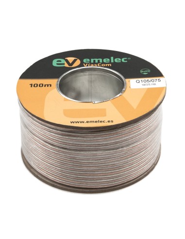 100M CABLE ALTAVOZ OFC TRANSPARENTE 2x0.75mm² PARALELO