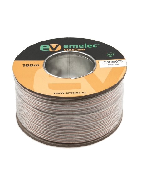 100M CABLE ALTAVOZ OFC TRANSPARENTE 2x0.75mm² PARALELO