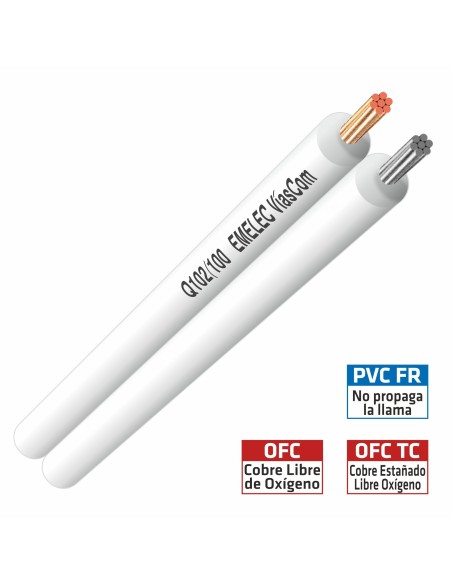 100MTS. CABLE PARALELO BLANCO 2X1mm² ALTAVOZ