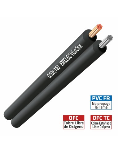100MTS. CABLE PARALELO NEGRO 2x1mm² ALTAVOZ