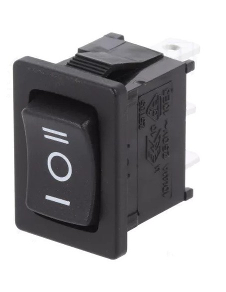 INTERRUPTOR ON-OFF-ON SP3T 10A 250V 19.4x13mm