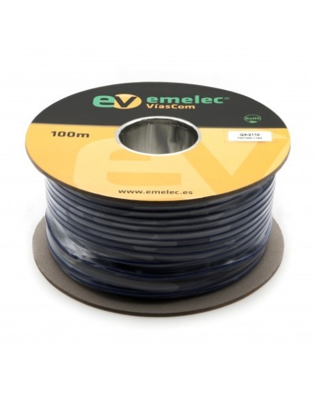 100MTS. CABLE DE AUDIO DIGITAL 2x0.22mm² NEGRO BALANCEADO 110Ω AES-EBU & DMX