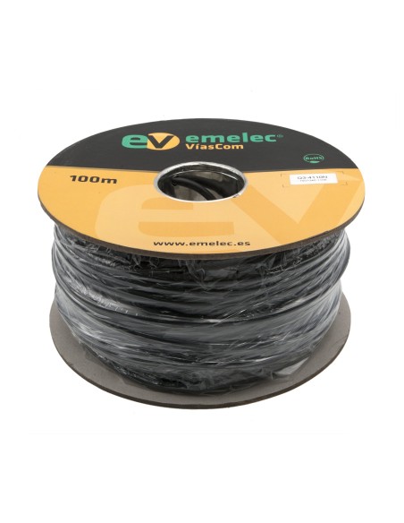100MTS. CABLE DE AUDIO DIGITAL 4x0.22mm² NEGRO BALANCEADO 110Ω AES-EBU & DMX