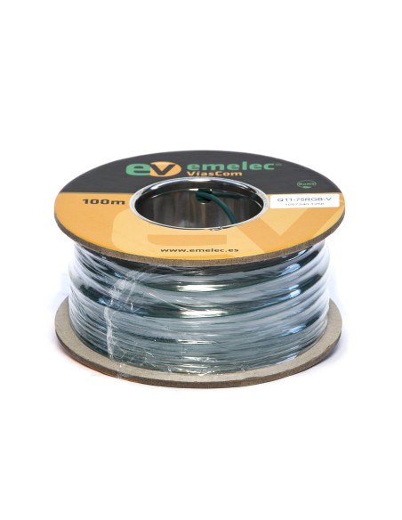 100M CABLE DE VIDEO DIGITAL 75Ω 3G-SDI FLEXIBLE VERDE