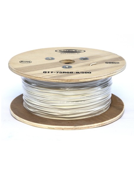 100M CABLE DE VIDEO DIGITAL 75Ω 3G-SDI FLEXIBLE BLANCO