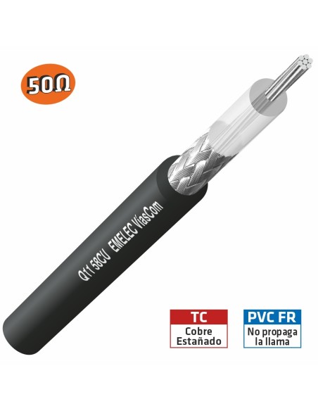 CABLE COAXIAL RG-58 50Ω NEGRO