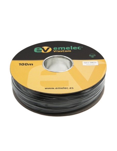 100M. CABLE COAXIAL RG-58 50Ω NEGRO
