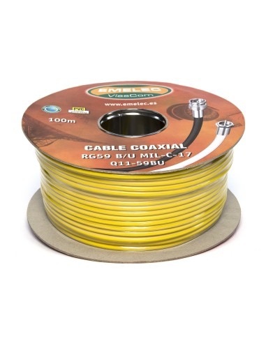 100M. CABLE COAXIAL DE VIDEO RG-59 75Ω AMARILLO