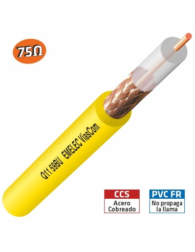100M. CABLE COAXIAL DE VIDEO RG-59 75Ω AMARILLO