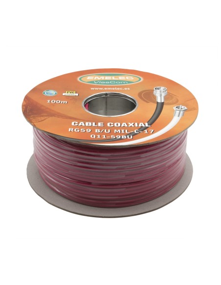 100M. CABLE COAXIAL DE VIDEO RG-59 75Ω ROJO