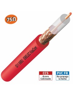 100M. CABLE COAXIAL DE VIDEO RG-59 75Ω ROJO
