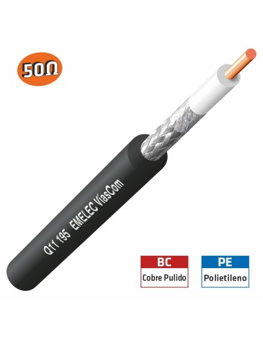 100M. CABLE COAXIAL DE 50Ω BAJA PERDIDA RF-195