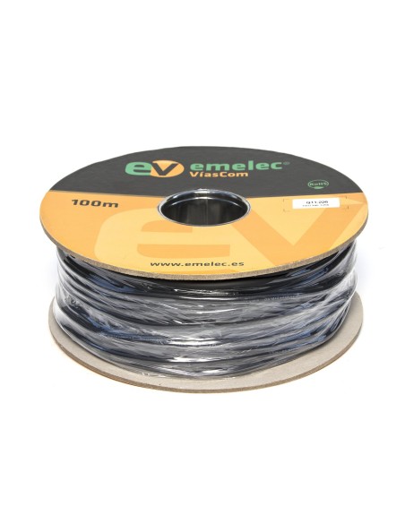 100M CABLE CCTV VIDEO 28AWG & ALIMENTACION 0,50mm² NEGRO
