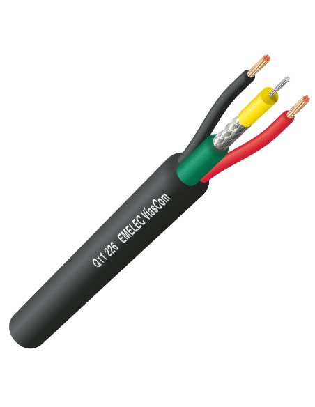 100M CABLE CCTV VIDEO 28AWG & ALIMENTACION 0,50mm² NEGRO