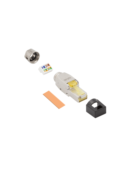 Conector RJ45, Cat 8.1, blindado y extra corto