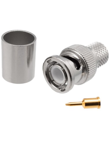 CONECTOR BNC MACHO PARA CRIMPAR PARA RG-214