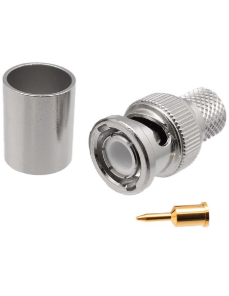 CONECTOR BNC MACHO PARA CRIMPAR PARA RG-214