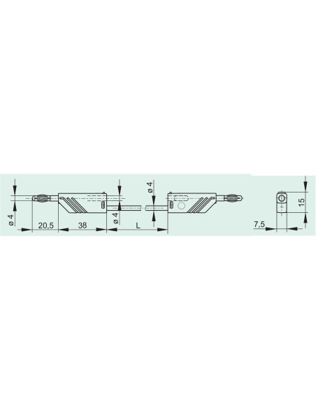 CABLE 2M BANANA-BANANA 60V 16A NEGRO HIRSCHMANN
