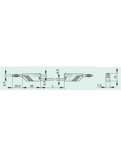 CABLE BANANA-BANANA VERDE 1M 60V 16A HIRSCHMANN 2