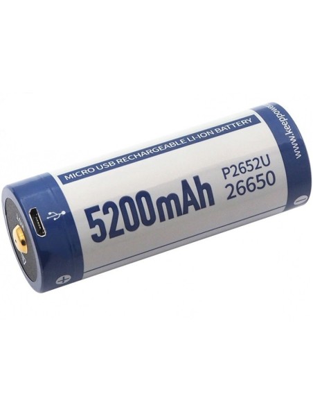 BATERIA 26650 LITIO-ION 3.6V 5.2A 18.72Wh SIN LENGUETA 26650