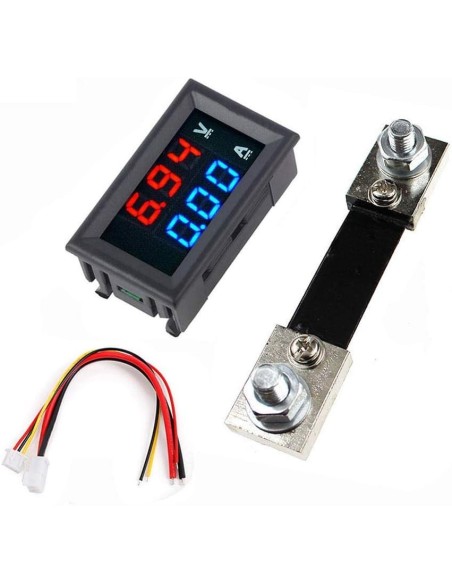 VOLTIMETRO & AMPERIMETRO DIGITAL DE 50A 100V PARA PANEL