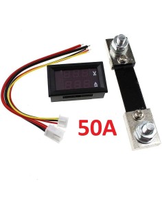 VOLTIMETRO & AMPERIMETRO DIGITAL DE 50A 100V PARA PANEL