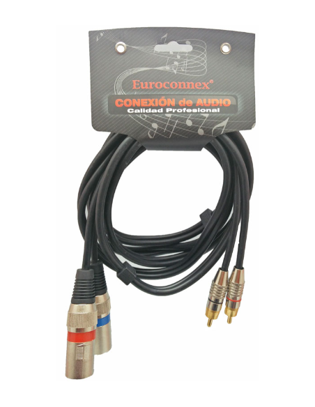 Cable 2mts 2xRCA / 2x XLR macho-macho