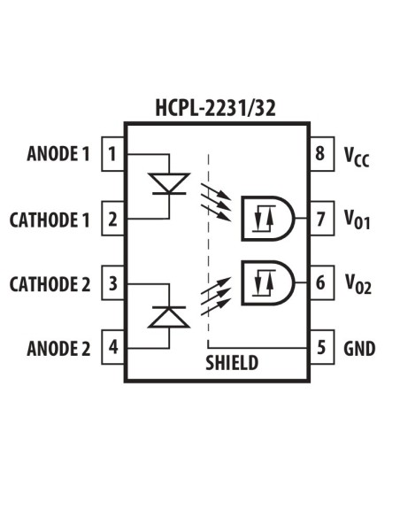 OPTOACOPLADOR 3.75KV PUSH PULL 2 CANALES