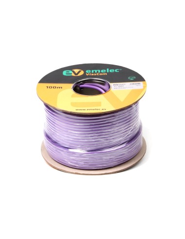 100M. CABLE DE VIDEO DIGITAL 3G-SDI-4K-UHD 20AWG LILA