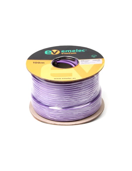 100M. CABLE DE VIDEO DIGITAL 3G-SDI-4K-UHD 20AWG LILA