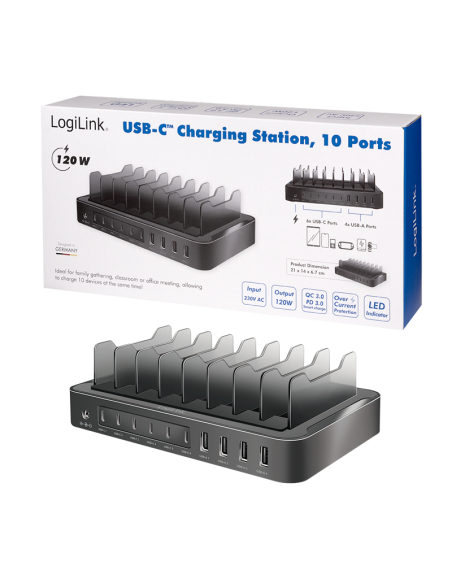 ESTACION CARGA 6X USB-C/4X USB